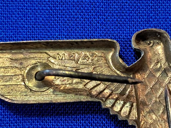 german-world-war-two-political-leader-gold-visor-hat-eagle-with-3-prongs-maker-marked