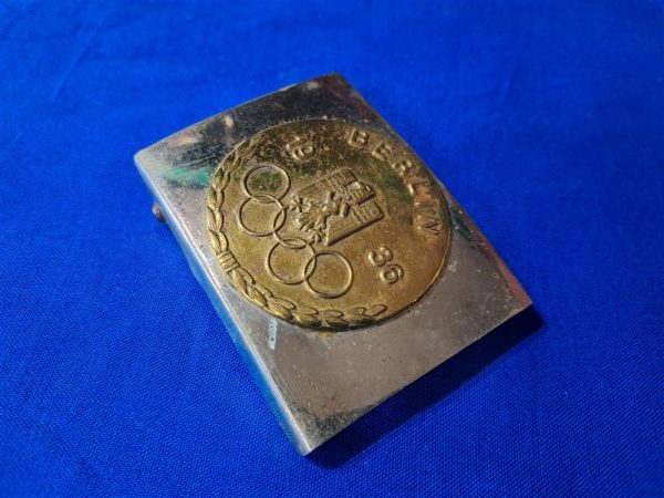 german-world-war-two-1936-dated-belt-buckle-from-olympics-sold-as-souvinir-to-people