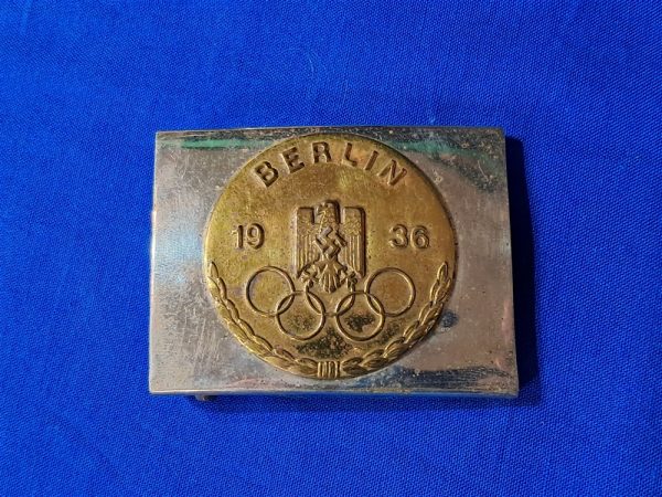 german-world-war-two-1936-dated-belt-buckle-from-olympics-sold-as-souvinir-to-people