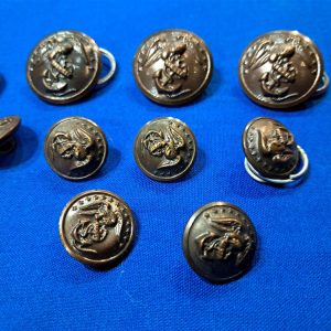 buttons-world-war-two-united-states-marine-officer-chocolate-brown-color-excellent-detail