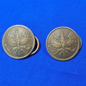 world-war-one-prussian-high-enlisted-rank-collar-buttons-darkened-for-battle-field-wear-on-tunics-matched-set-maker-marked