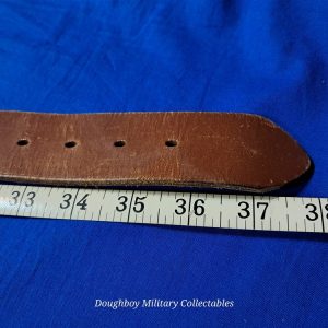 world-war-two-enlisted-dress-belt-leather-russet-m thirty-six-brass-buckle-named-unit-marked