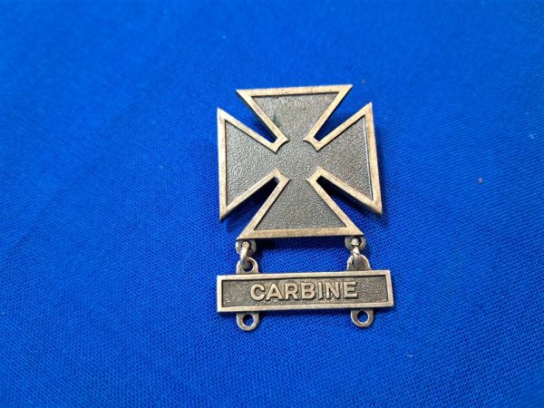 marksman-badge-wwii world-war-two-qualification-badge-for-carbine-markman-level-sterling-silver-maker-marked