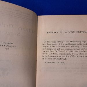 world-war-one-medical-book-orthopedic-1918-1917-dated-semi-hard-cover-information-officer