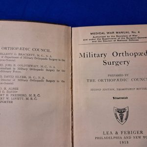 world-war-one-medical-book-orthopedic-1918-1917-dated-semi-hard-cover-information-officer