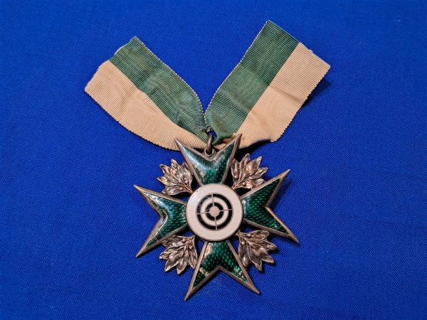 saxon-shooting-award german-saxon-shooting-award-cross-silver-800-marked-maker-stamps-with-original-ribbon