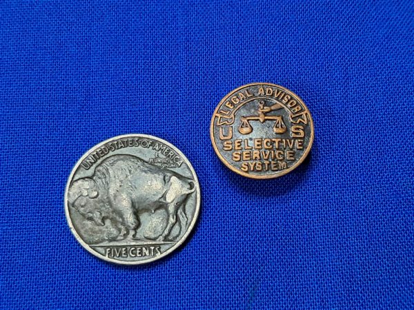 world-war-one-selective-service-lapel button-for-legal-advisor-brass