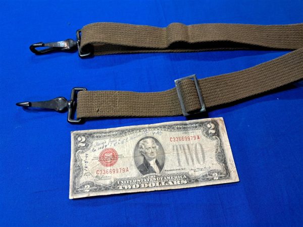 world-war-two-sling-strap-type-size-of-a-garand-sling-anchor-snaps-mint-condition