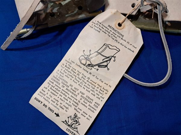 1963-dated-cold-weather-mountain-troops-bindings-for-boots-to-snow-shoes-white-leather-mint-condition