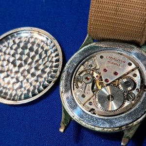 world-war-two-german-wrist-watch-by-optima-luminate-hands-and-numbers-radium-rayon-tan-strap-replacement
