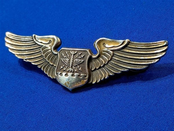 korean-war-set-of-wings-air-force-navigator-clutch-back-sterling-marked