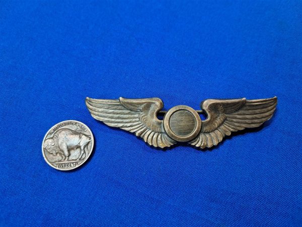 world-war-two-observer-wing-wings-plated-full-size-pin-back-nice detail