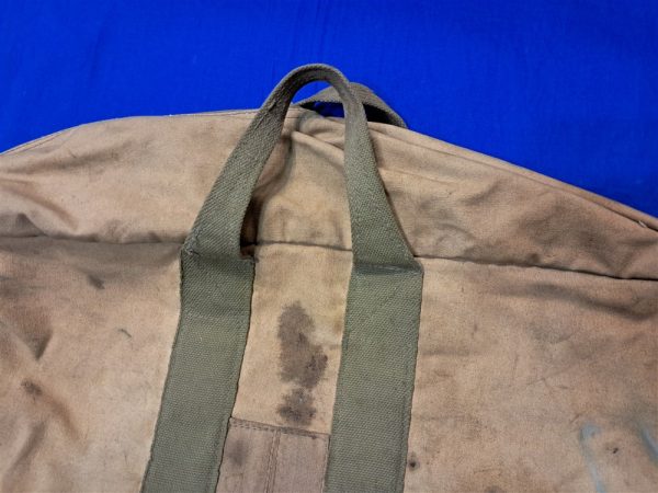 world-war-two-pilots-equipment-bag-for-carrying-into-aircraft-officer-clothing-items-dirty-but-very-solid