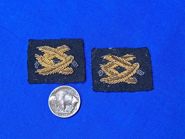 world-war-two-civil-engineer-insignia-bullion-officers-on-black-wool-pair