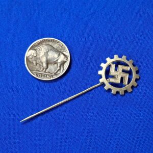 german-world-war-two-labor-front-membership-stickpin-for-lapel-pin-back-silver