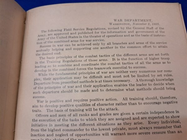1923-dated-field-service-regulations-united-states-army-195-pages-mint-condition