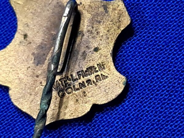 german-world-war-one-bavarian-stick-pin-band-member-blue-and-white-twist-in-pin-maker-marked