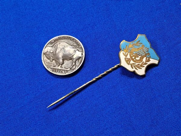 german-world-war-one-bavarian-stick-pin-band-member-blue-and-white-twist-in-pin-maker-marked