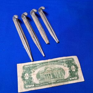 world-war-one-tent-stake set-of-4-aluminum-2nd-pattern-cast-aluminum