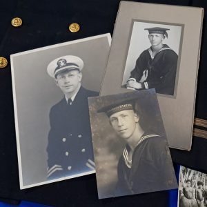 world-war-two-naval-lieutenant-uniform-grouping-named-robinson-with-photos-and-light-history-ribbons