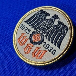 world-war-two-german-whw-donation-pin-for-the-year-35-1936-cloth-bevo-woven-metal-frame