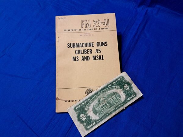 early-vietnam-era-1957-dated-field-manual-for-the-m-3-submachine-gun-45-caliber-fm23-41