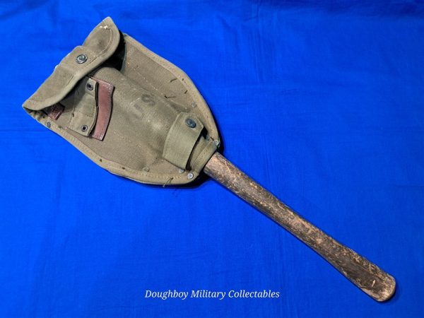 shovel-vietnam-folding viertnam-war-era-entrenching-tool-shovel-with-the-carrying-case-1966-1960-dated-used