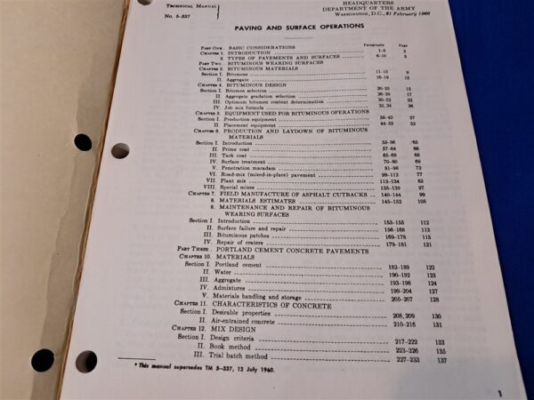 technical-manual-vietnam-1966-dated-great-condition-266-pages-resurfacing-and-paving-of-air-strips