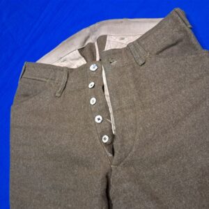 world-war-one-trousers-wool-olive-drab-field-with-manufacture-tag-dated-july-18-with-strings-leg