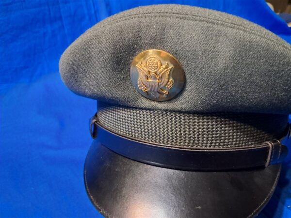 army-enlisted-visor-hat-57-dated-size-seven-and-one-eighth-minty-condition-green-dress