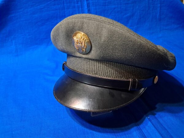 army-enlisted-visor-hat-57-dated-size-seven-and-one-eighth-minty-condition-green-dress