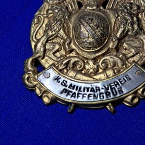 german-pre-world-war-one-veterans-membership-medal-saxon-local-town-with-ribbon-green-white-added-town-plate