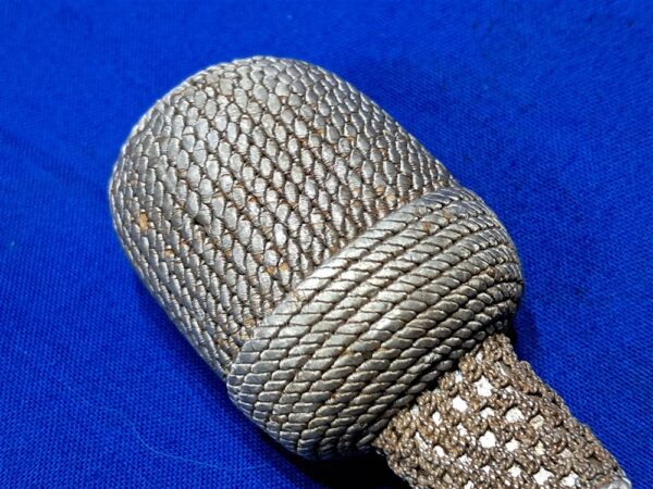 world-war-two-german-sword-portipee-end-knot-bullion-with-tri-color-base-end-no-strap-replacement-part-original