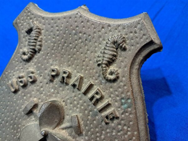 world-war-two-brass-plate-from-the-uss-prarie-destroyer-tender-fought-in-pacific-theater-battle-stars