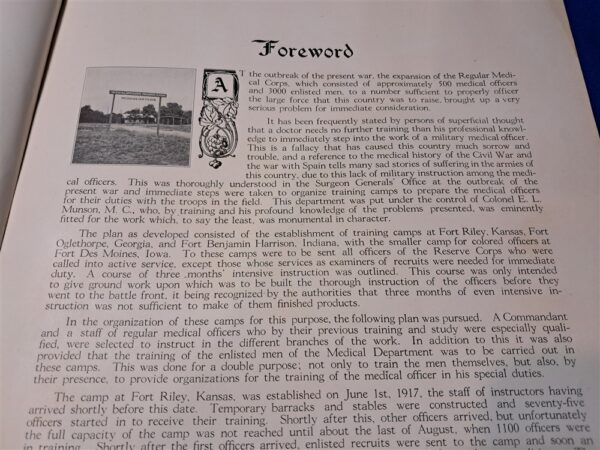 world-war-one-year-book-fort-riley-medical-training-camp-from-years-1918-to-1917-full-rosters-of-all-classes-and-nurses