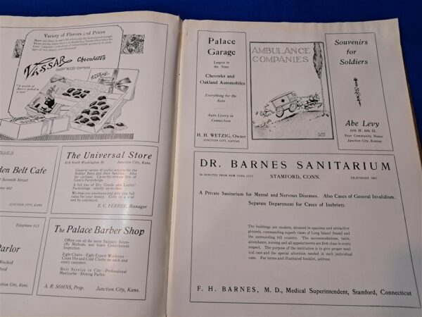 world-war-one-year-book-fort-riley-medical-training-camp-from-years-1918-to-1917-full-rosters-of-all-classes-and-nurses