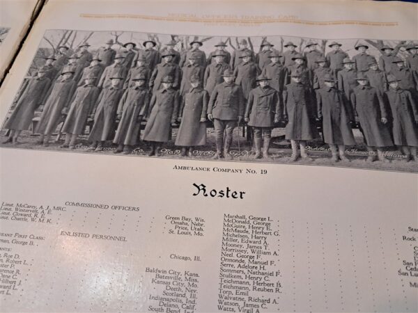 world-war-one-year-book-fort-riley-medical-training-camp-from-years-1918-to-1917-full-rosters-of-all-classes-and-nurses
