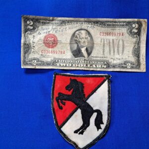 vietnam-war-theater made 11th-armored-cavalry-regiment-cor-patch-with-horse-hand-embroidered-excellent