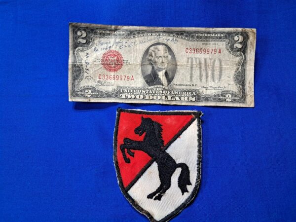 vietnam-war-theater made 11th-armored-cavalry-regiment-cor-patch-with-horse-hand-embroidered-excellent