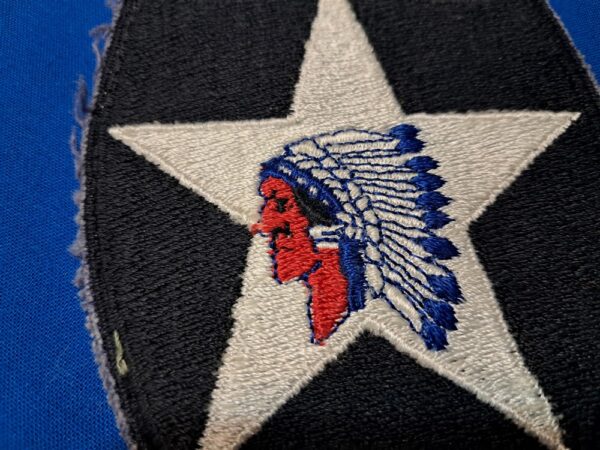 korean-war-era-blue-edge-cut-2nd-division-patch-color-indian
