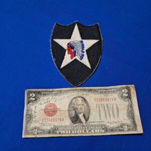 korean-war-era-blue-edge-cut-2nd-division-patch-color-indian