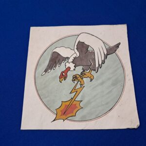 world-war-two-original-877-bombardment-squadron-patch-on-white-leather-screen-printed-from-scrapbook