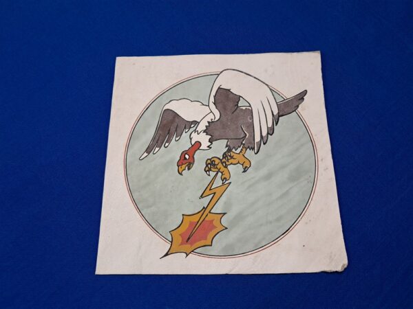 877th-bombardment-patch world-war-two-original-877-bombardment-squadron-patch-on-white-leather-screen-printed-from-scrapbook