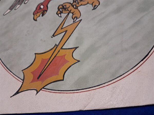 world-war-two-original-877-bombardment-squadron-patch-on-white-leather-screen-printed-from-scrapbook