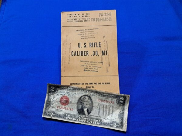 korean-war-era-51-dated-field-manual-for-the-m-1-garand-rifle-with-photos