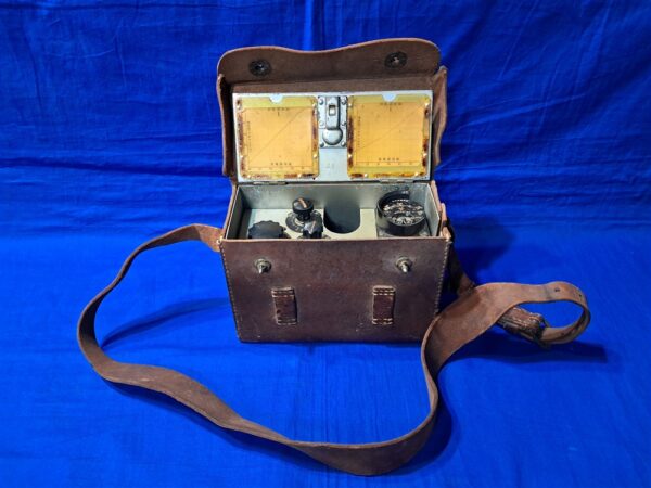 Japanese-transceiver-wwii japanese-field-walkie-talkie-transceiver-with-carry-leather-case-and-strap-rare-missing-part-model-96-4