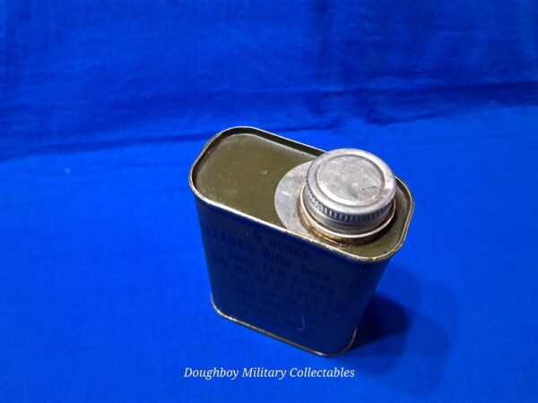 korean-war-era-rifle-bore-cleaner-original-can-1950-to-1955-clean-no-rust-or-dents-empty