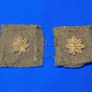 world-war-two-majors-rank-insignia-in-gold-bullion-on-dress-green-uniform-material-matched-set