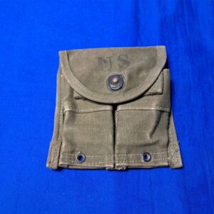 korean-war-1952-dated-m-1-carbine-pouch for-pistol-belt-with-loops
