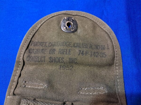 korean-war-1952-dated-m-1-carbine-pouch for-pistol-belt-with-loops